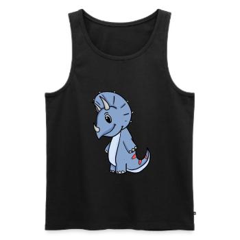 Dino Motiv - Männer Premium Bio Tank Top - Schwarz - Vorne - AI Model Male 178 light (178cm)