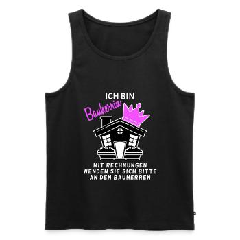 Bauherrin Hausbau - Männer Premium Bio Tank Top - Schwarz - Vorne - AI Model Male 178 light (178cm)
