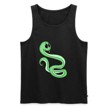Schlange - Männer Premium Bio Tank Top - Schwarz - Vorne - Michal (187cm)