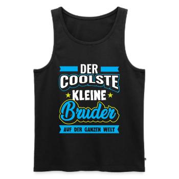 Kleiner Bruder | Geschenk für kleiner Bruder - Männer Premium Bio Tank Top - Schwarz - Vorne - Michal (187cm)
