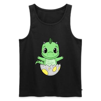 Baby Birth Egg Dino Birth - Men's Premium Organic Tank Top - black - Front - AI Model Male 178 light (178cm)