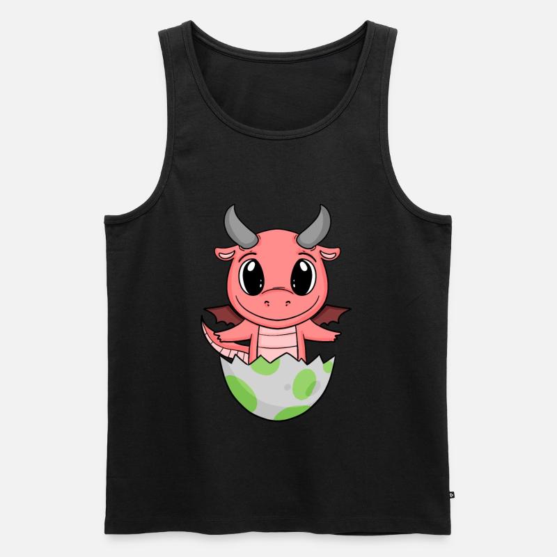 Baby Geburt Ei Drache Geburt - Männer Premium Bio Tank Top - Schwarz