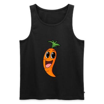 Carotte Carotte Carotte Légumes - Débardeur bio Premium Homme - noir - Devant - AI Model Male 178 light (178cm)