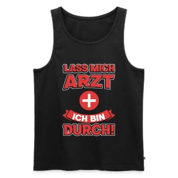Arzt Sanitäter Karneval Fasching Kostüm - Männer Premium Bio Tank Top - Schwarz - Vorne - AI Model Male 178 light (178cm)