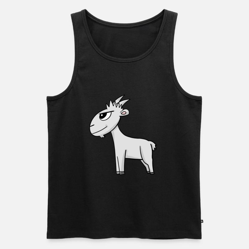 Ziege Ziegenbock Bock - Männer Premium Bio Tank Top - Schwarz