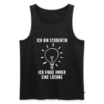 Studentin Geschenk - Männer Premium Bio Tank Top - Schwarz - Vorne - Michal (187cm)