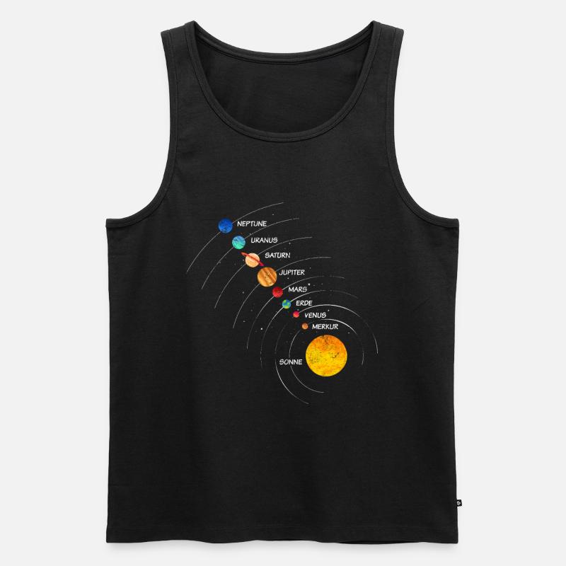 Sonnensystem - Männer Premium Bio Tank Top - Schwarz