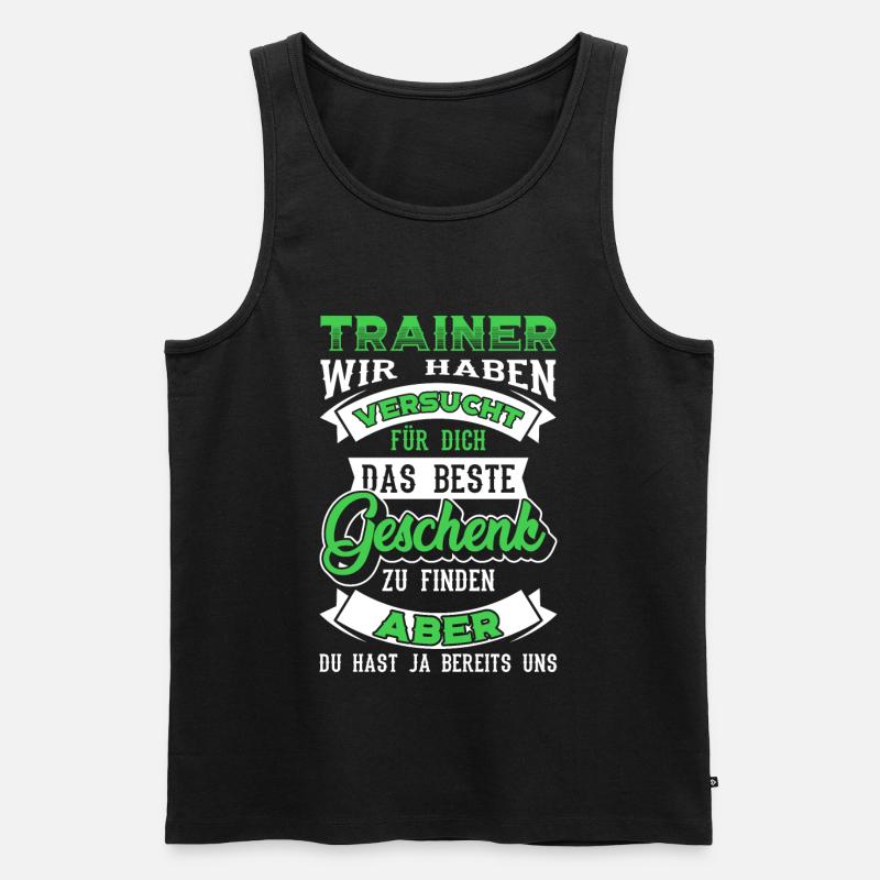 Fußballtrainer Trainer - Männer Premium Bio Tank Top - Schwarz