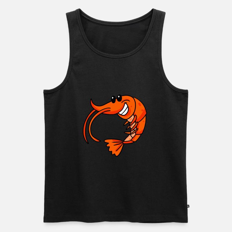 Garnele - Männer Premium Bio Tank Top - Schwarz