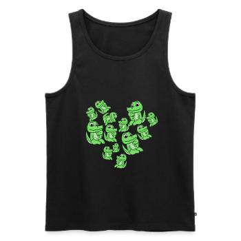 Krokodil Familie - Krokodil mit Baby - Krokodil - Männer Premium Bio Tank Top - Schwarz - Vorne - AI Model Male 178 light (178cm)