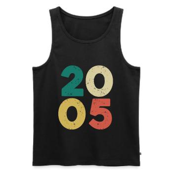 2005 - Vintage 2005 Retro Vintage - Men's Premium Organic Tank Top - black - Front - Michal (187cm)