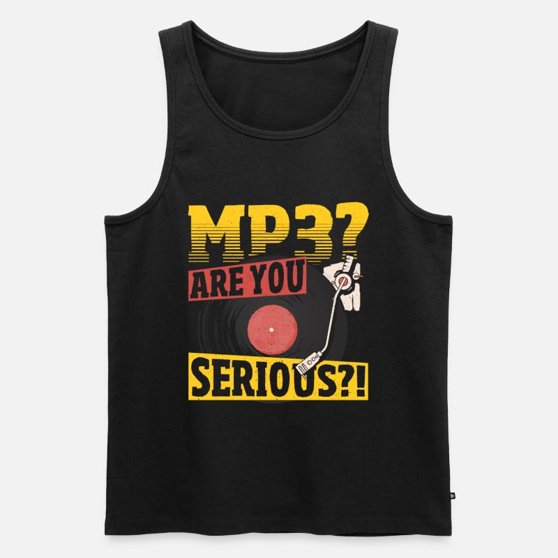 Disc Taker - Vinyl-sammeln - Männer Premium Bio Tank Top - Schwarz