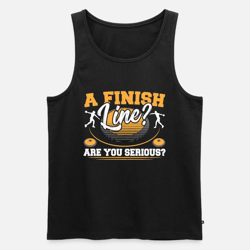 Diskus Leichtathletik Diskus Athlet Diskuswurf - Männer Premium Bio Tank Top - Schwarz
