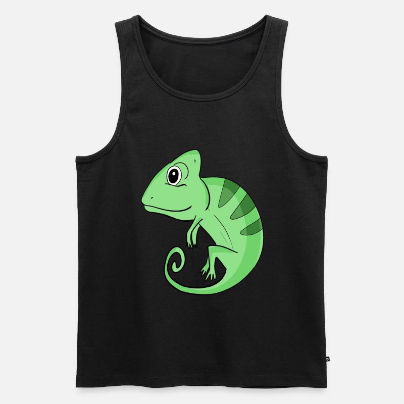 Chamäleon - Männer Premium Bio Tank Top - Schwarz