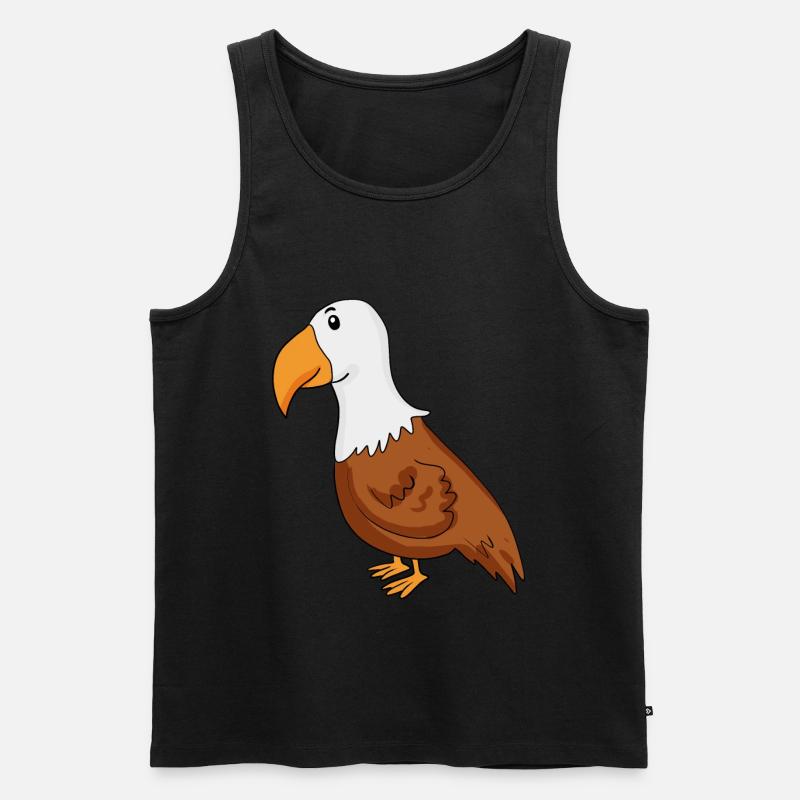 Adler - Männer Premium Bio Tank Top - Schwarz