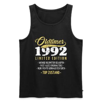 30 Jahre Oldtimer 1992 Jahrgang Geburtstag - Männer Premium Bio Tank Top - Schwarz - Vorne - Michal (187cm)