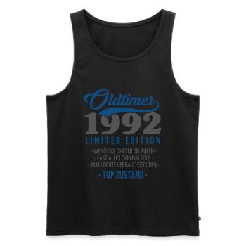 30 Jahre Oldtimer 1992 Jahrgang Geburtstag - Männer Premium Bio Tank Top - Schwarz - Vorne - Michal (187cm)