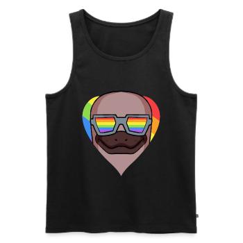 LGBT Tier Schnabeltier Regenbogen - Männer Premium Bio Tank Top - Schwarz - Vorne - AI Model Male 178 light (178cm)