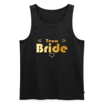 Team Bride Gold - Men's Premium Organic Tank Top - black - Front - AI Model Male 178 light (178cm)