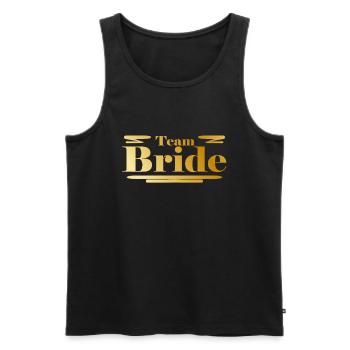 Team Bride Gold - Men's Premium Organic Tank Top - black - Front - AI Model Male 178 light (178cm)