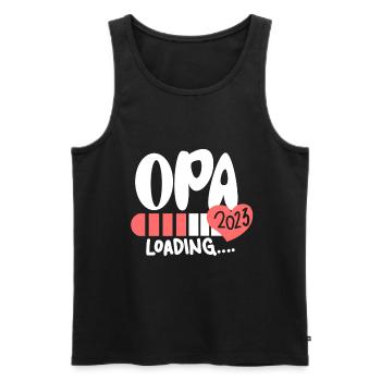 Opa 2023 - Opa werden - Bald Opa - Männer Premium Bio Tank Top - Schwarz - Vorne - Michal (187cm)