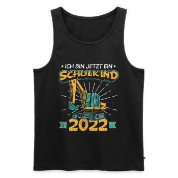 Einschulung Geschenk | Einschulung Jungen Geschenk - Männer Premium Bio Tank Top - Schwarz - Vorne - Michal (187cm)