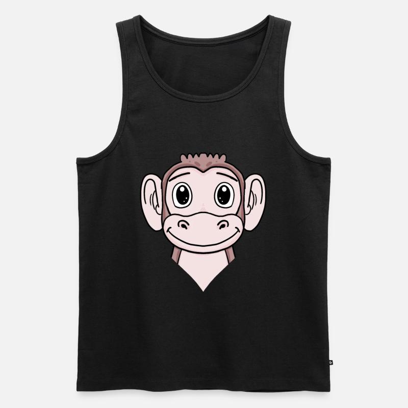 Affe - Männer Premium Bio Tank Top - Schwarz