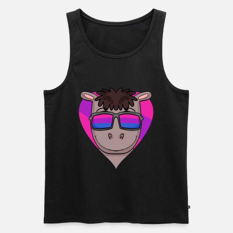 Bisexuell Pferd Geschenk - Männer Premium Bio Tank Top - Schwarz
