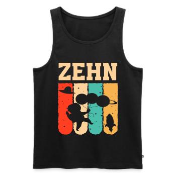 Astronaut 10th Birthday Space Boy Gift - Men's Premium Organic Tank Top - black - Front - Michal (187cm)