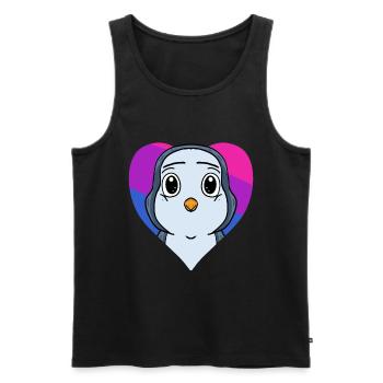 Bisexuell Pinguin Geschenk - Männer Premium Bio Tank Top - Schwarz - Vorne - Michal (187cm)