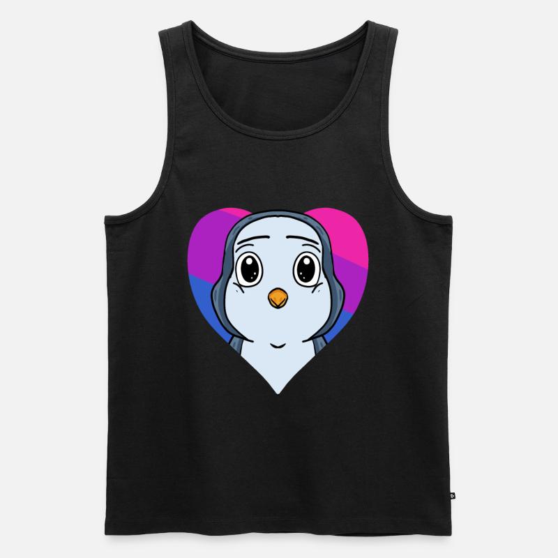 Bisexuell Pinguin Geschenk - Männer Premium Bio Tank Top - Schwarz