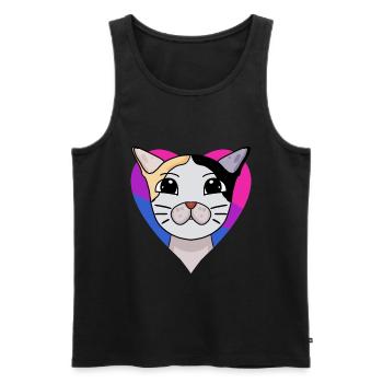 Cadeau bisexuel japonais Bobtail Cat - Débardeur bio Premium Homme - noir - Devant - Michal (187cm)