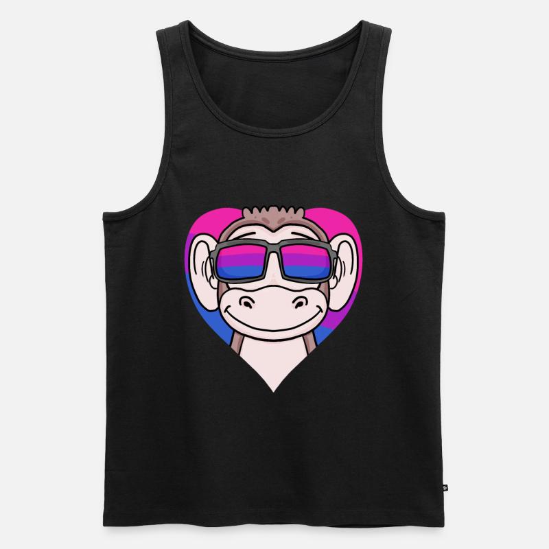 Bisexuell Affe Geschenk - Männer Premium Bio Tank Top - Schwarz
