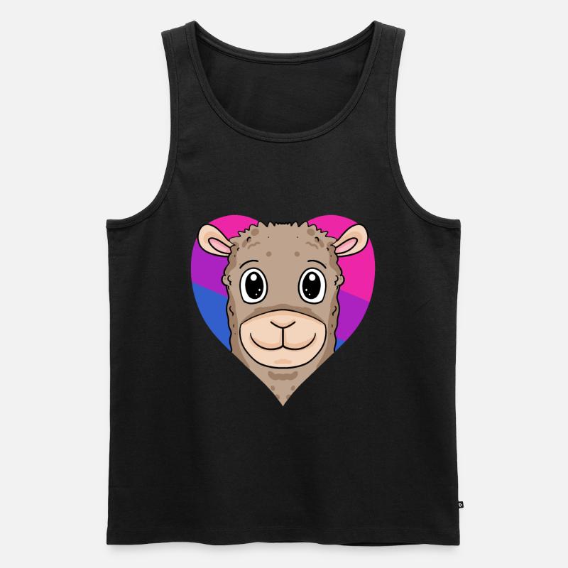 Bisexuell Alpaka Geschenk - Männer Premium Bio Tank Top - Schwarz