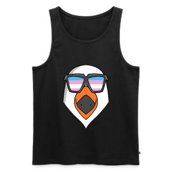 Transgender Transsexuell Möwe Geschenk - Männer Premium Bio Tank Top - Schwarz - Vorne - Michal (187cm)