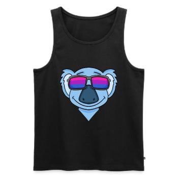 Bisexual Koala Bisexuality Gift - Men's Premium Organic Tank Top - black - Front - Michal (187cm)