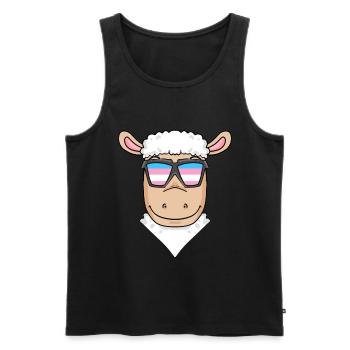 Transgender Transsexuell Schaf Geschenk - Männer Premium Bio Tank Top - Schwarz - Vorne - Michal (187cm)