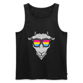 Pansexual Goat Gift - Men's Premium Organic Tank Top - black - Front - AI Model Male 178 light (178cm)