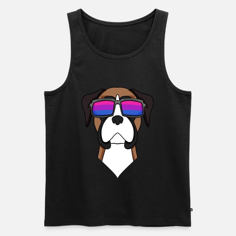 Bisexuell Deutscher Boxer Hund Geschenk - Männer Premium Bio Tank Top - Schwarz