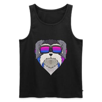 Schnauzer Hund - Männer Premium Bio Tank Top - Schwarz - Vorne - Michal (187cm)