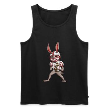 Kinder Football Hasen Kostüm Amerika Sport Fan - Männer Premium Bio Tank Top - Schwarz - Vorne - Michal (187cm)