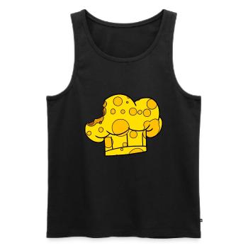 Cheese Cook Chef's Hat - Men's Premium Organic Tank Top - black - Front - Michal (187cm)