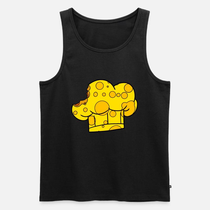Käse Koch Kochmütze - Männer Premium Bio Tank Top - Schwarz