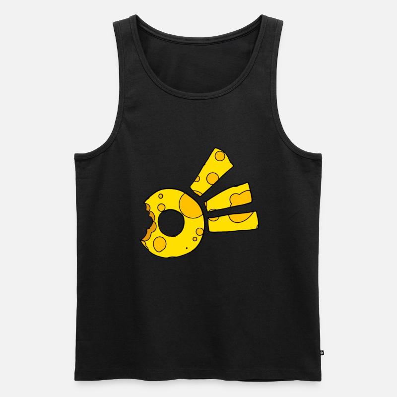 Käse Komet Symbol - Männer Premium Bio Tank Top - Schwarz