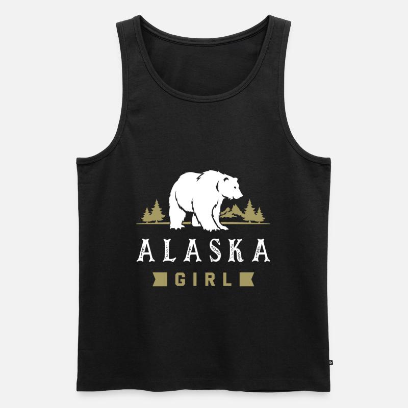 Alaska Mädchen - Männer Premium Bio Tank Top - Schwarz