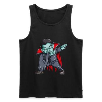 Soirée film d’horreur Dracula Vampire fait Dab Kids - Débardeur bio Premium Homme - noir - Devant - AI Model Male 178 light (178cm)