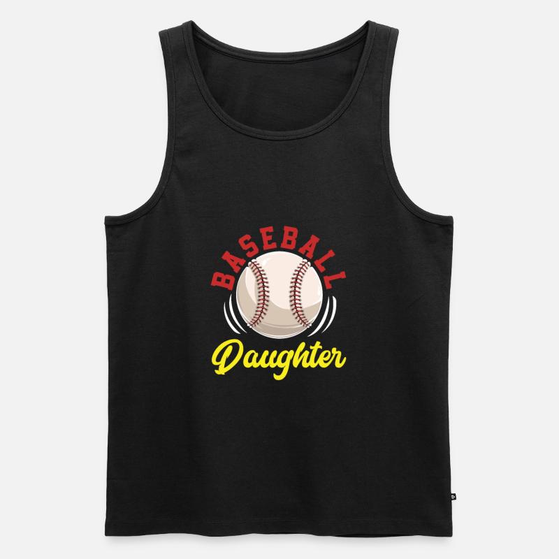 Baseball Tochter - Männer Premium Bio Tank Top - Schwarz