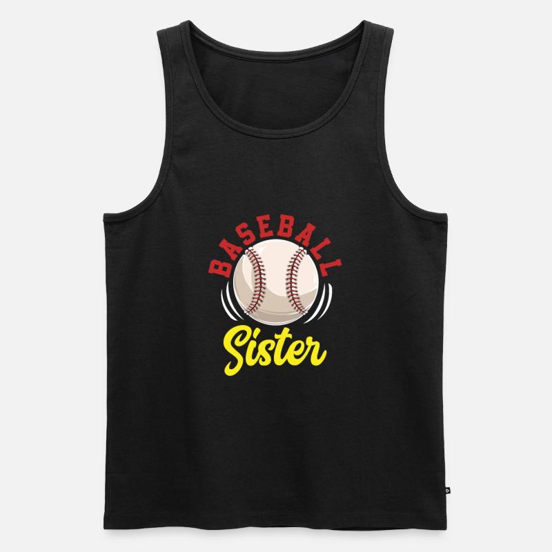 Baseball Schwester - Männer Premium Bio Tank Top - Schwarz