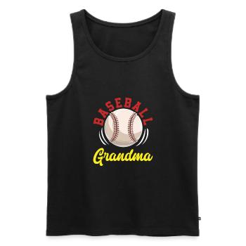 Grand-mère de baseball - Débardeur bio Premium Homme - noir - Devant - Michal (187cm)