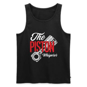 Mécanicien automobile Piston Whisperer - Débardeur bio Premium Homme - noir - Devant - Michal (187cm)